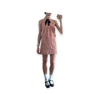 Soonil Pink Suede mini dress